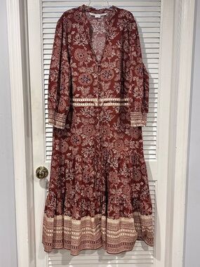 Veronica Beard Swedie Printed Midi Dress  and Garment Bag women’s size 12